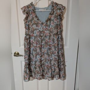 Emma And Michele Sleeveless Ruffle Dress